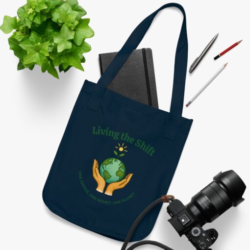Living the Shift Eco Tote | 100% Organic Cotton Canvas Tote Bag | Reusable Market Unique Bag - Eco-Friendly for Sustainable Living - Image 11