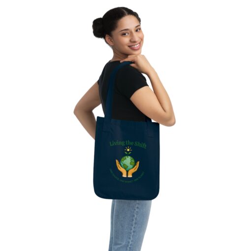 Living the Shift Eco Tote | 100% Organic Cotton Canvas Tote Bag | Reusable Market Unique Bag - Eco-Friendly for Sustainable Living - Image 12
