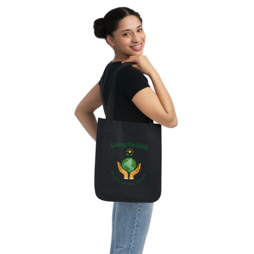 Living the Shift Eco Tote | 100% Organic Cotton Canvas Tote Bag | Reusable Market Unique Bag - Eco-Friendly for Sustainable Living - Image 8