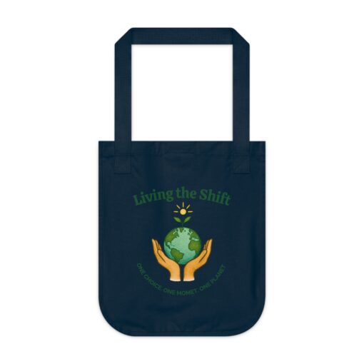 Living the Shift Eco Tote | 100% Organic Cotton Canvas Tote Bag | Reusable Market Unique Bag - Eco-Friendly for Sustainable Living - Image 9