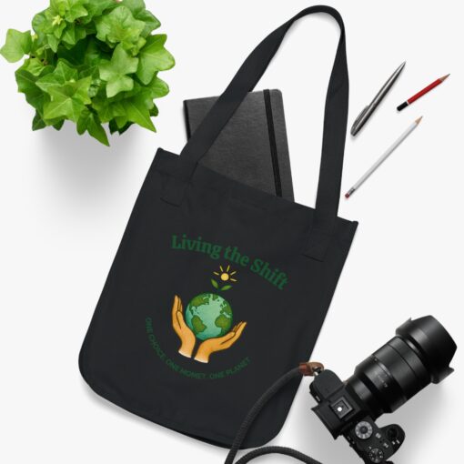 Living the Shift Eco Tote | 100% Organic Cotton Canvas Tote Bag | Reusable Market Unique Bag - Eco-Friendly for Sustainable Living - Image 7