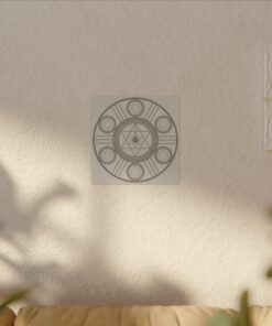 Seal of Solomon Solar Cross Healing Protection Matte Canvas | Unique Artwork - Image 4