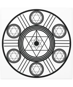 Seal of Solomon Solar Cross Healing Protection Matte Canvas | Unique Artwork - Image 5
