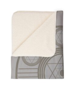 Seal of Solomon & Solar Cross Protection Blanket – Healing Energy Symbol Matte Canvas | Unique Blanket - Image 10