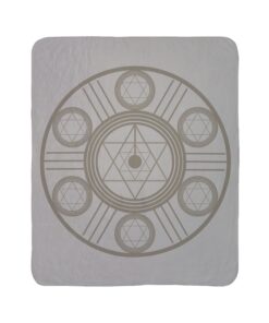 Seal of Solomon & Solar Cross Protection Blanket – Healing Energy Symbol Matte Canvas | Unique Blanket