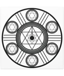 Seal of Solomon Solar Cross Healing Protection Matte Canvas | Unique Artwork
