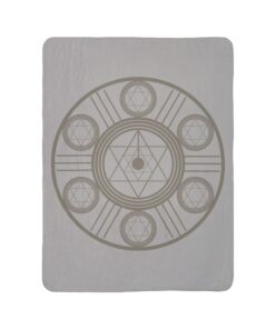 Seal of Solomon & Solar Cross Protection Blanket – Healing Energy Symbol Matte Canvas | Unique Blanket - Image 11