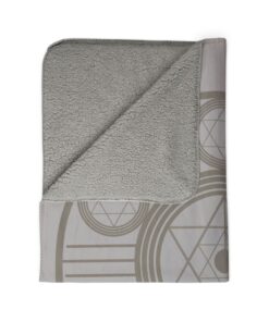 Seal of Solomon & Solar Cross Protection Blanket – Healing Energy Symbol Matte Canvas | Unique Blanket - Image 6