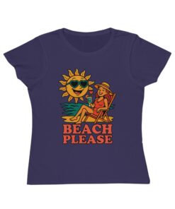 Beach Please Organic Women's T-Shirt, Summer Vibes Tee, Vacation Shirt, Beach Outfit, Sun Lover Gift - Image 9
