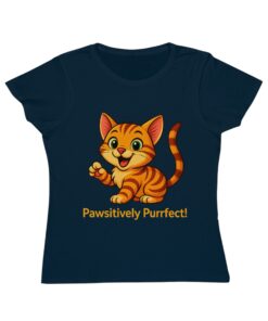 Pawsitively Purrfect Cat T-Shirt, Cute Cat Lover Gift, Organic Tee for Pet Owners, Funny Animal Shirt, Gift for Cat Moms - Image 9