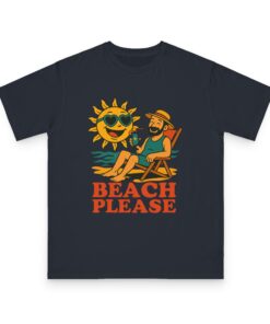 Beach Please Unisex Organic Classic T-Shirt, Summer Vibes Tee, Beach Lover Gift, Outdoor Activity Shirt, Casual Wear - Image 7