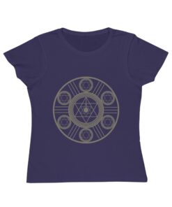 Merkaba Solar Cross Organic Cotton Unique T-Shirt for Women | Sacred Geometry Shirt | SoulSparkCafe - Image 9
