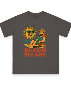 Beach Please Unisex Organic Classic T-Shirt, Summer Vibes Tee, Beach Lover Gift, Outdoor Activity Shirt, Casual Wear - Image 5