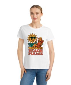 Alternative view of Beach Please Organic Women's T-Shirt, Summer Vibes Tee, Vacation Shirt, Beach Outfit, Sun Lover Gift
