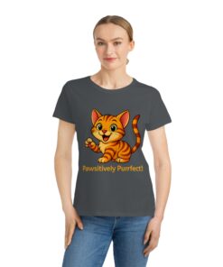 Pawsitively Purrfect Cat T-Shirt, Cute Cat Lover Gift, Organic Tee for Pet Owners, Funny Animal Shirt, Gift for Cat Moms - Image 8