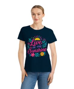 Live in the Sunshine Organic T-Shirt, Summer Vibes Tee, Nature Lover Gift, Women's Casual Wear, Eco-Friendly Fashion, Spring Apparel - Image 8