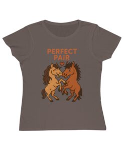 Perfect Pair Horse T-Shirt | Cute Animal Tee, Gift for Horse Lovers, Birthday Apparel, Organic Cotton - Image 3
