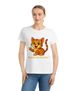 Alternative view of Pawsitively Purrfect Cat T-Shirt, Cute Cat Lover Gift, Organic Tee for Pet Owners, Funny Animal Shirt, Gift for Cat Moms