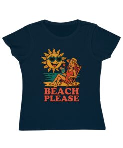Beach Please Organic Women's T-Shirt, Summer Vibes Tee, Vacation Shirt, Beach Outfit, Sun Lover Gift - Image 7