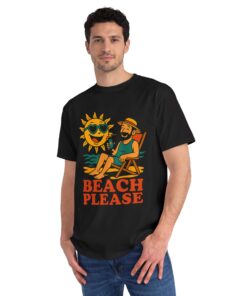 Beach Please Unisex Organic Classic T-Shirt, Summer Vibes Tee, Beach Lover Gift, Outdoor Activity Shirt, Casual Wear - Image 10