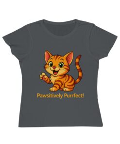 Pawsitively Purrfect Cat T-Shirt, Cute Cat Lover Gift, Organic Tee for Pet Owners, Funny Animal Shirt, Gift for Cat Moms - Image 7