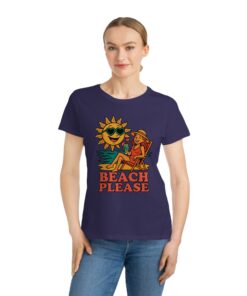 Beach Please Organic Women's T-Shirt, Summer Vibes Tee, Vacation Shirt, Beach Outfit, Sun Lover Gift - Image 10