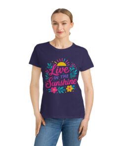 Live in the Sunshine Organic T-Shirt, Summer Vibes Tee, Nature Lover Gift, Women's Casual Wear, Eco-Friendly Fashion, Spring Apparel - Image 10
